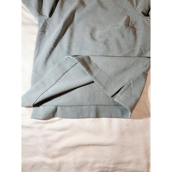 Trina Turk Women Heather Gray Embellished‎ Roll Neck Blouse | Missing Beads - Picture 6 of 10